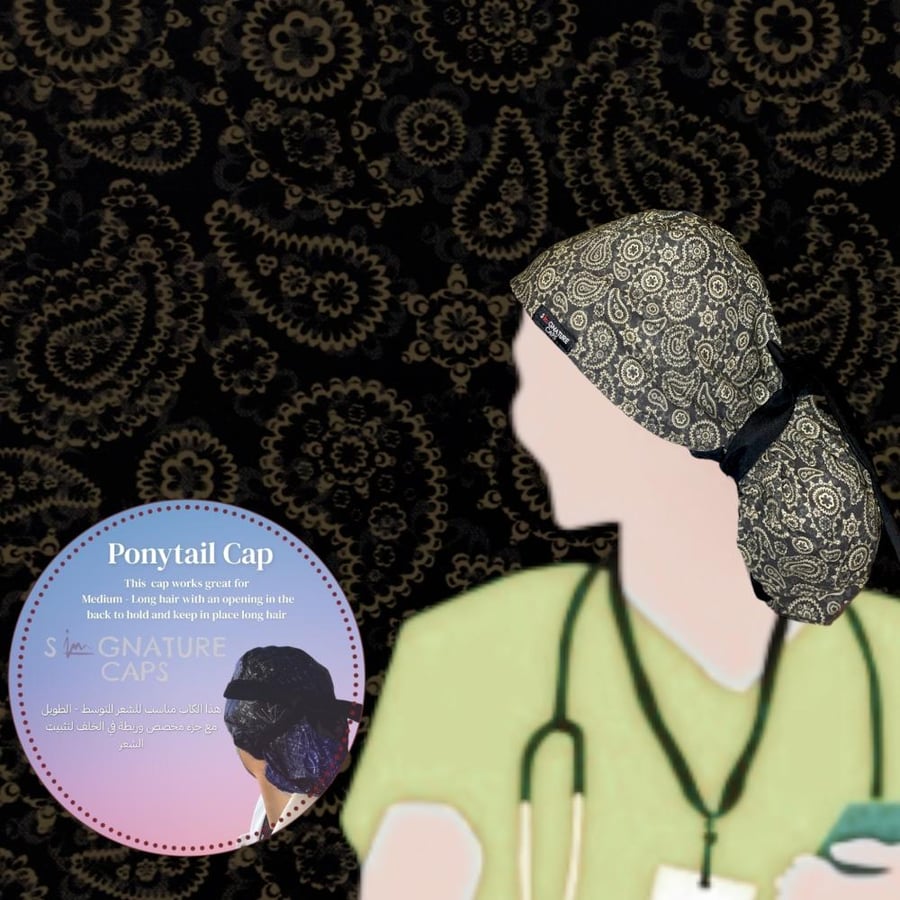 Paisley Cashew  Surgical Cap