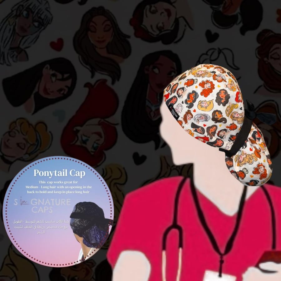 Disney Princess Surgical cap-قبعة جراحية