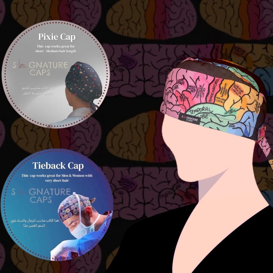 Brain Lobes Speciality Surgical Cap