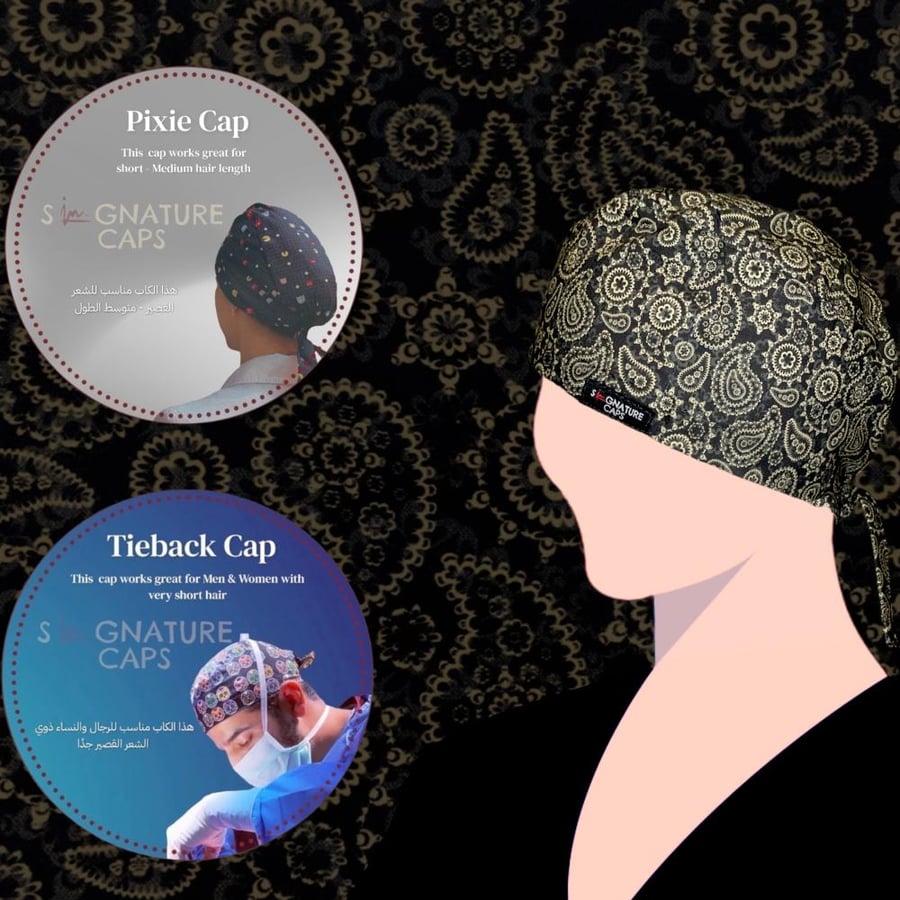 Paisley Cashew  Surgical cap