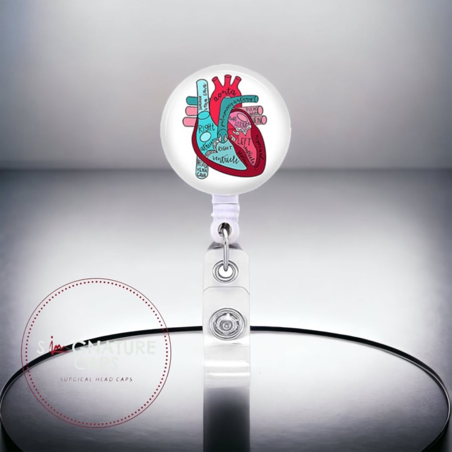 Heart badge holder