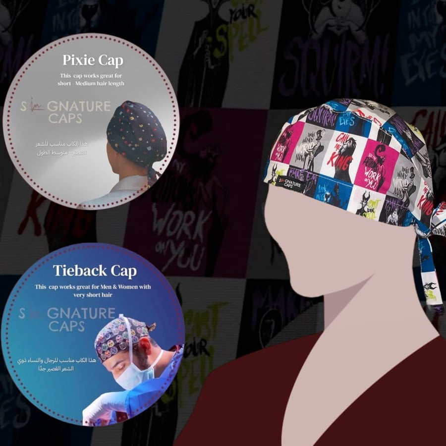 Disney villains  Surgical cap