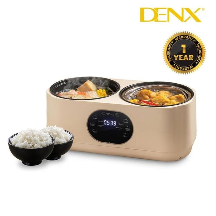 DENX جهاز طبخ كهربائي مزدوج دينكس DX3901 – سعة 2 لتر