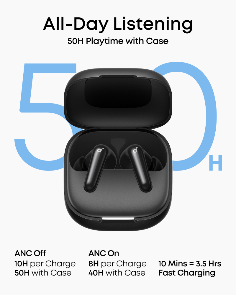 سماعة ايربودز soundcore R60i NC أسود