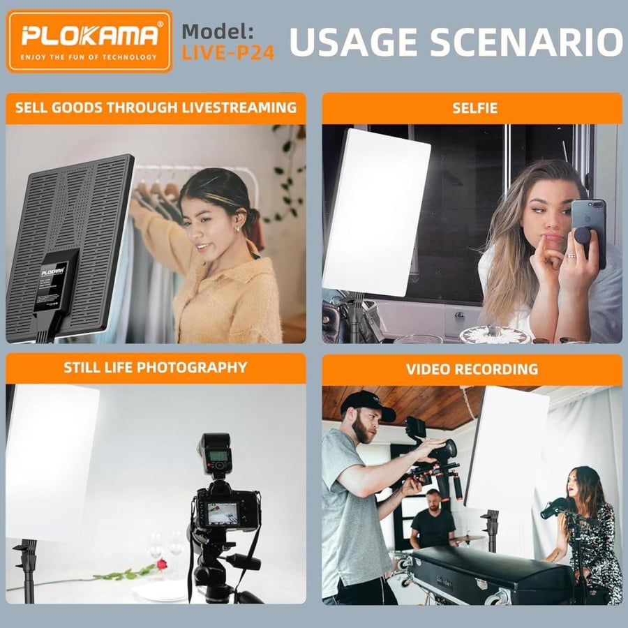 لوحة إضاءة ليد احترافية بلوكاما لايف P24 للتصوير الفوتوغرافي والفيديو