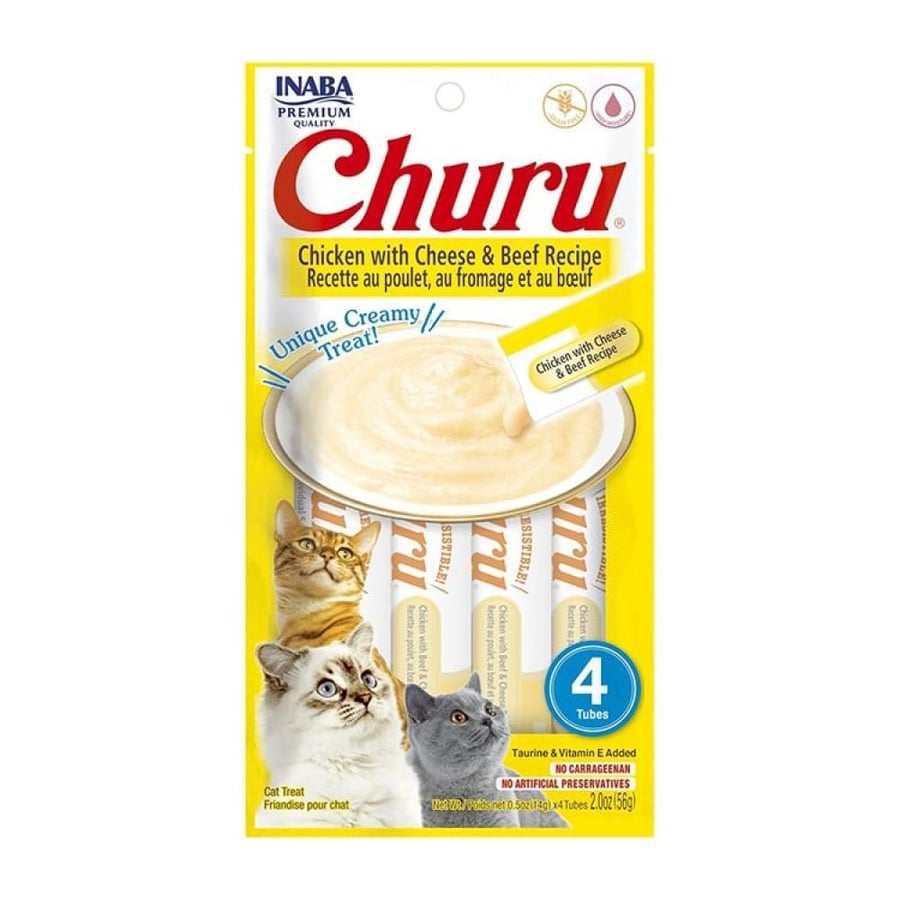 اينابا تشورو دجاج مع جبنة ولحم Chicken Cheese & Beef 4x14g