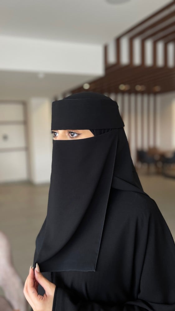 نقاب - إسلامي  طويل بطانة للبشرة
