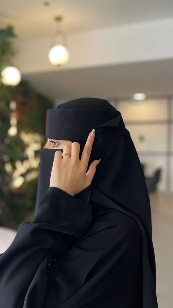 نقاب - إسلامي  طويل بطانة للبشرة