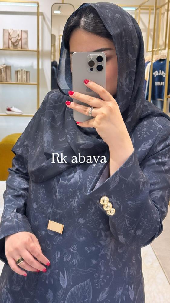 لينن بنقاشات ورود كامل الطرحه نفس قماش العبايه شيفون اندنوسي