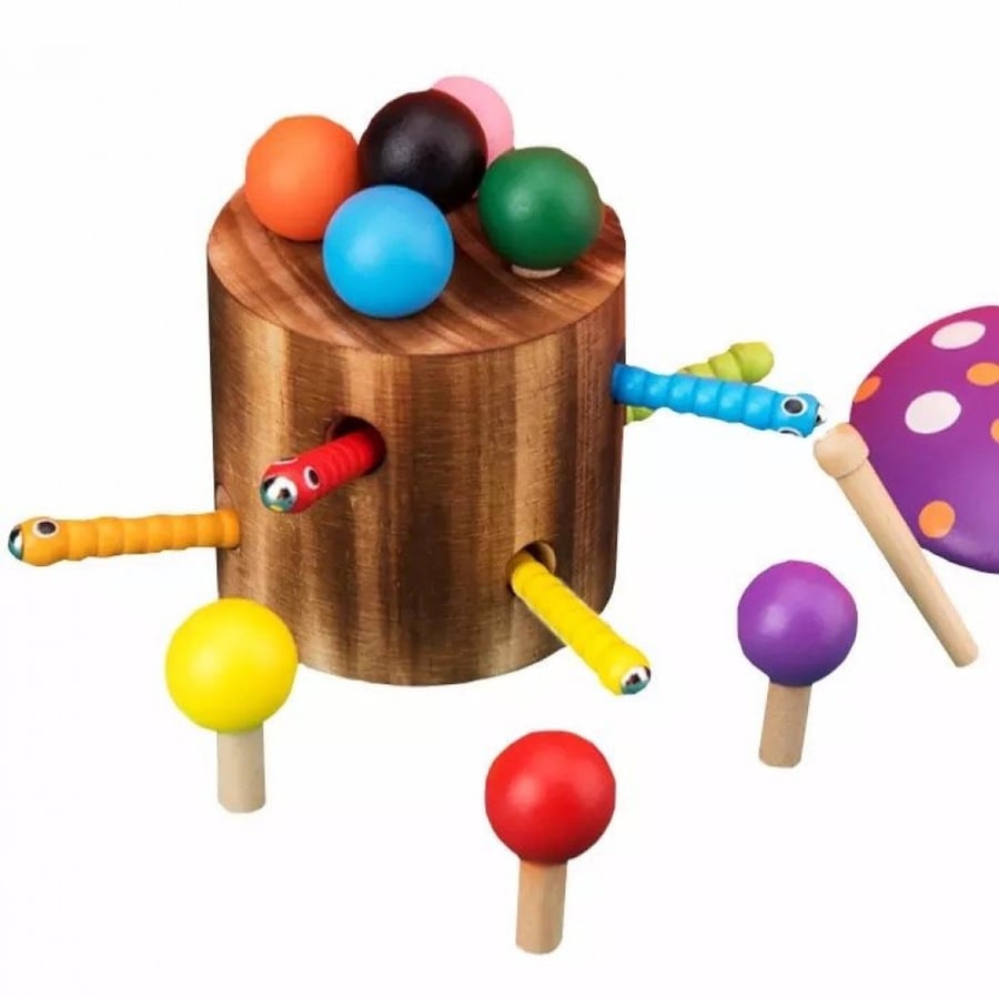 Wooden fishing game