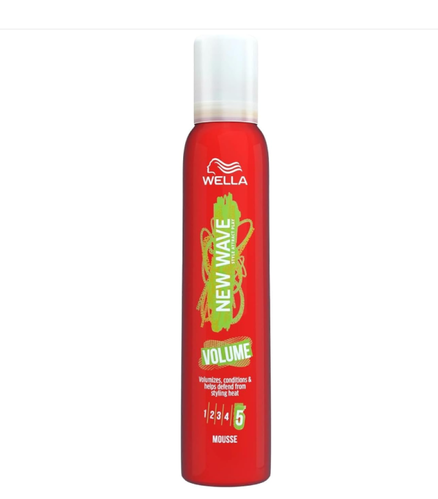 ويلا نيو ويڤ موس لمظهر كثيف - 200مل wella new wave volume mousse
