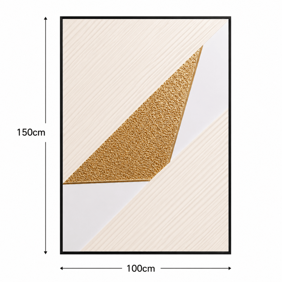 لوحة ديكور كبيرة بإطار أسود مقاس 100 × 150 سم