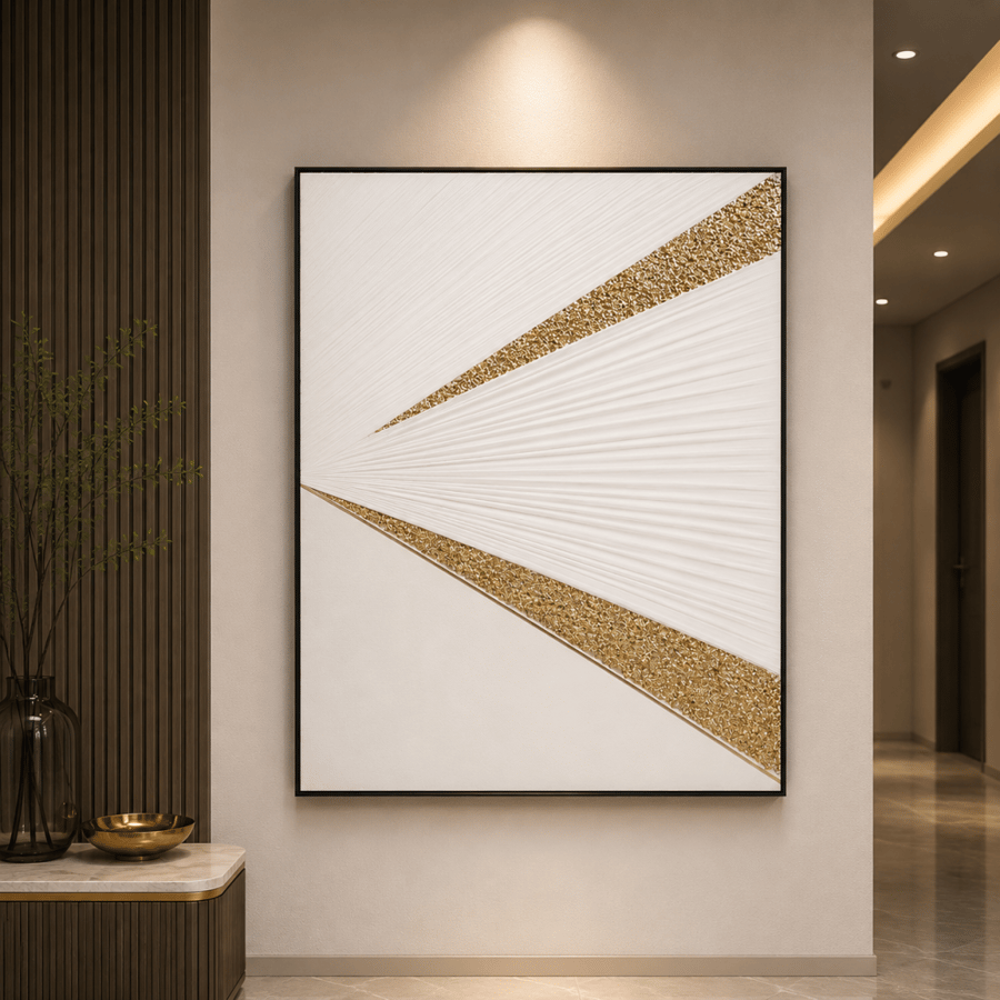 لوحة فنية للحائط بإطار أسود مقاس 100 × 150 سم