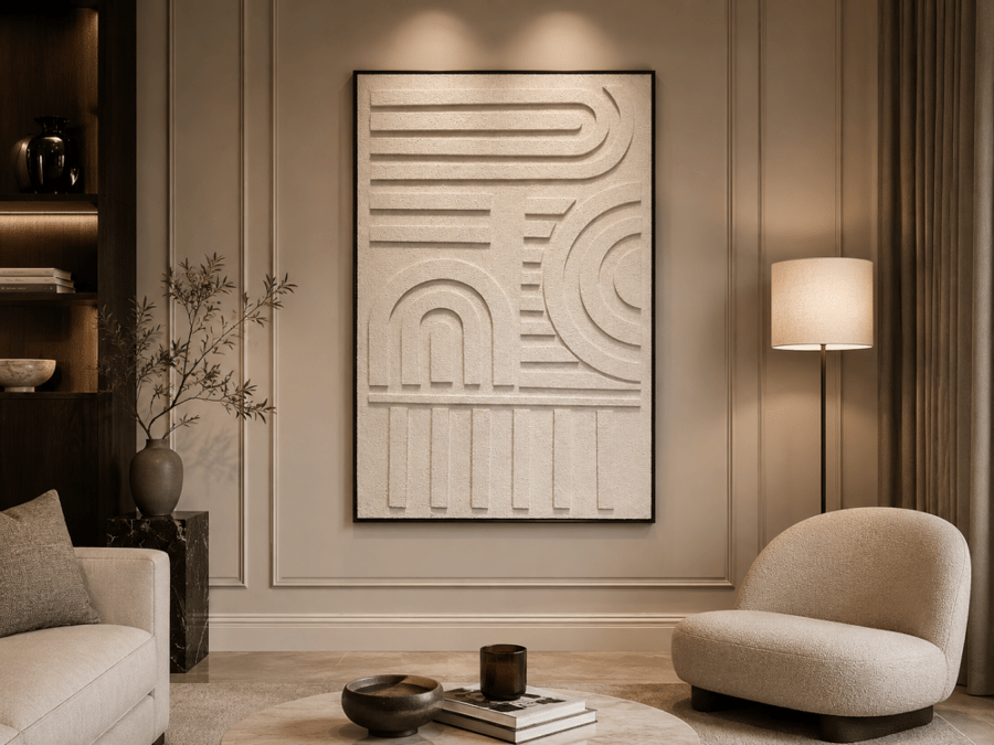 لوحة ديكور بإطار أسود مقاس 80 × 120 سم