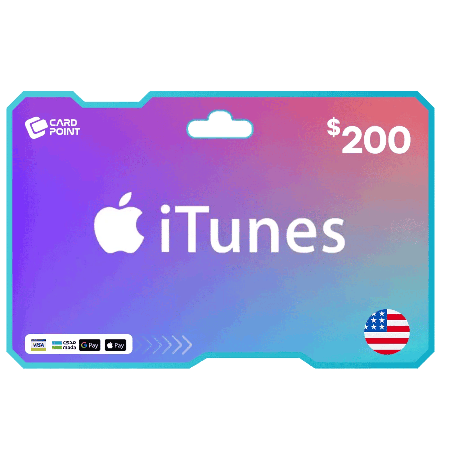 بطاقة ايتونز امريكي 200 دولار