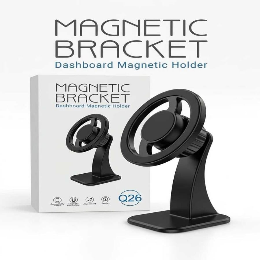 مسكة ستاند سيارة مغناطيسية Q26 - متوافقة مع ماج سيف (MagSafe)