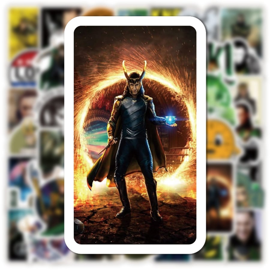 50pcs Marvel role Loki Vinyl  Graffiti Sticker