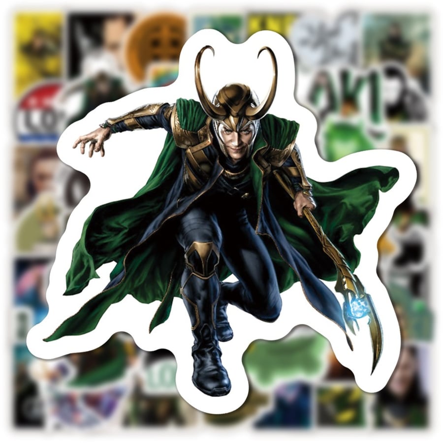 50pcs Marvel role Loki Vinyl  Graffiti Sticker