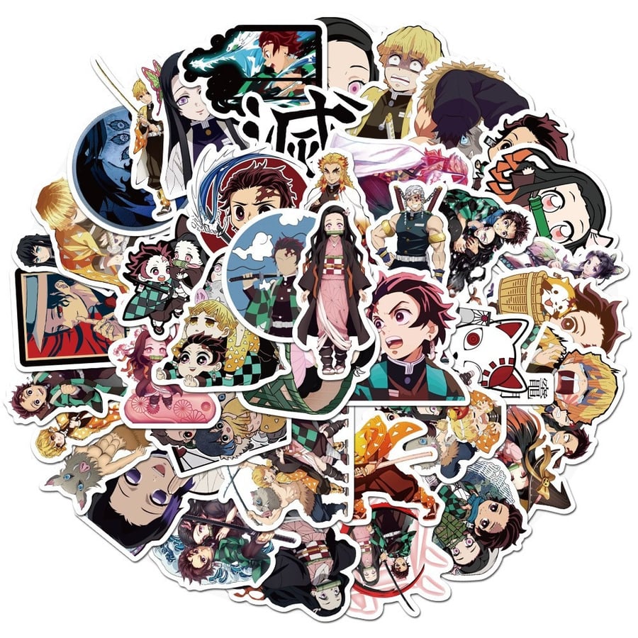 50pcs Demon Slayer Anime Graffiti Stickers