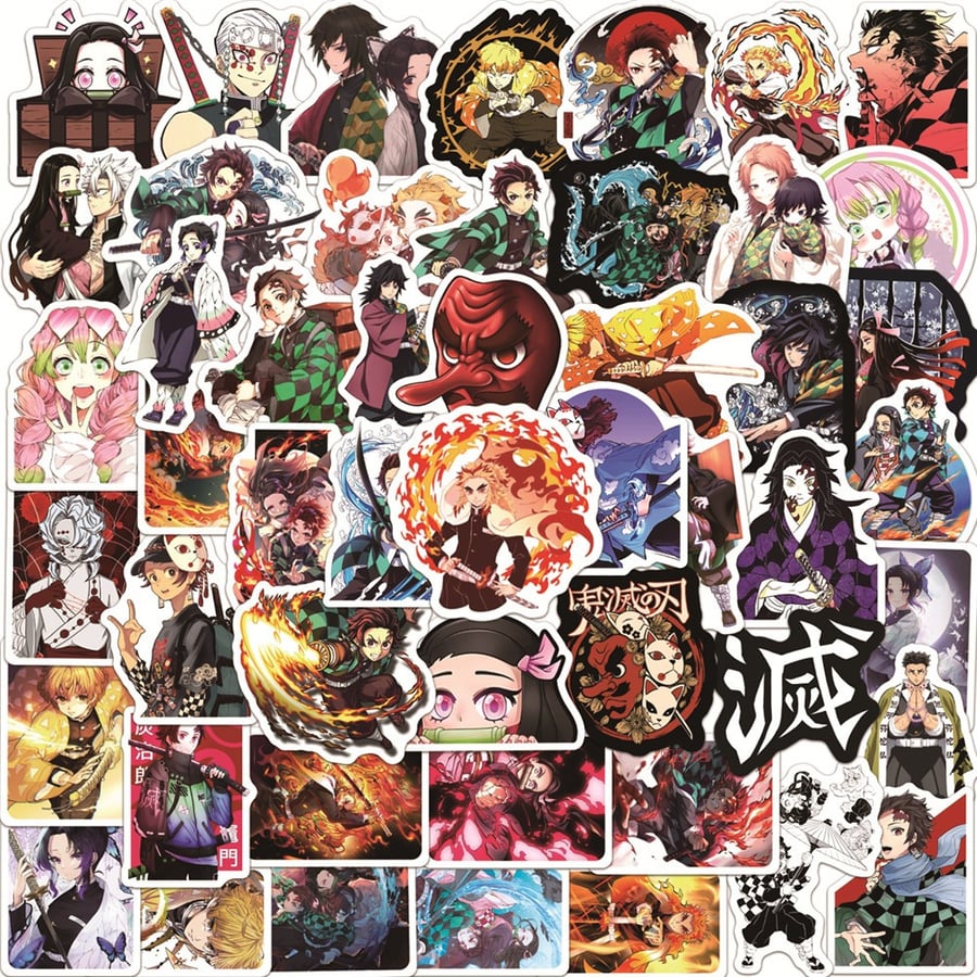 50pcs Demon Slayer Anime Graffiti Stickers