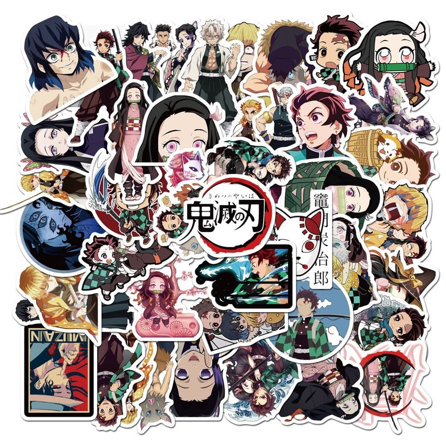 50pcs Demon Slayer Anime Graffiti Stickers