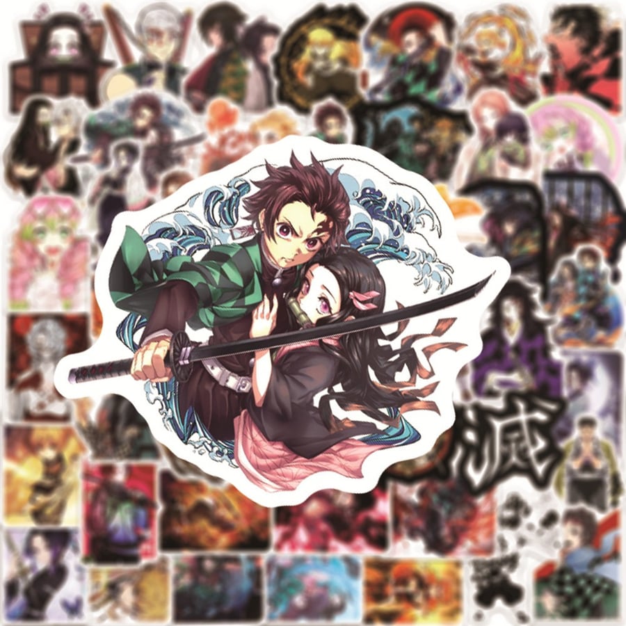 50pcs Demon Slayer Anime Graffiti Stickers