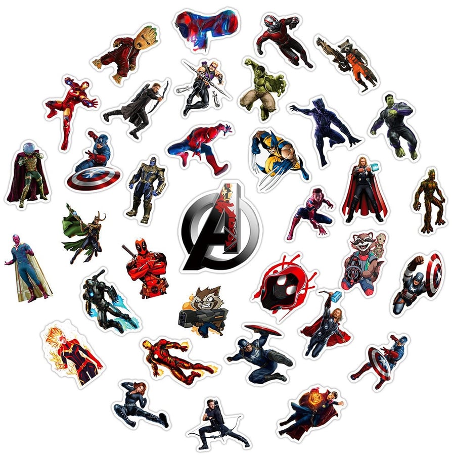 50pcs Marvel Superhero mashups  Graffiti Sticker
