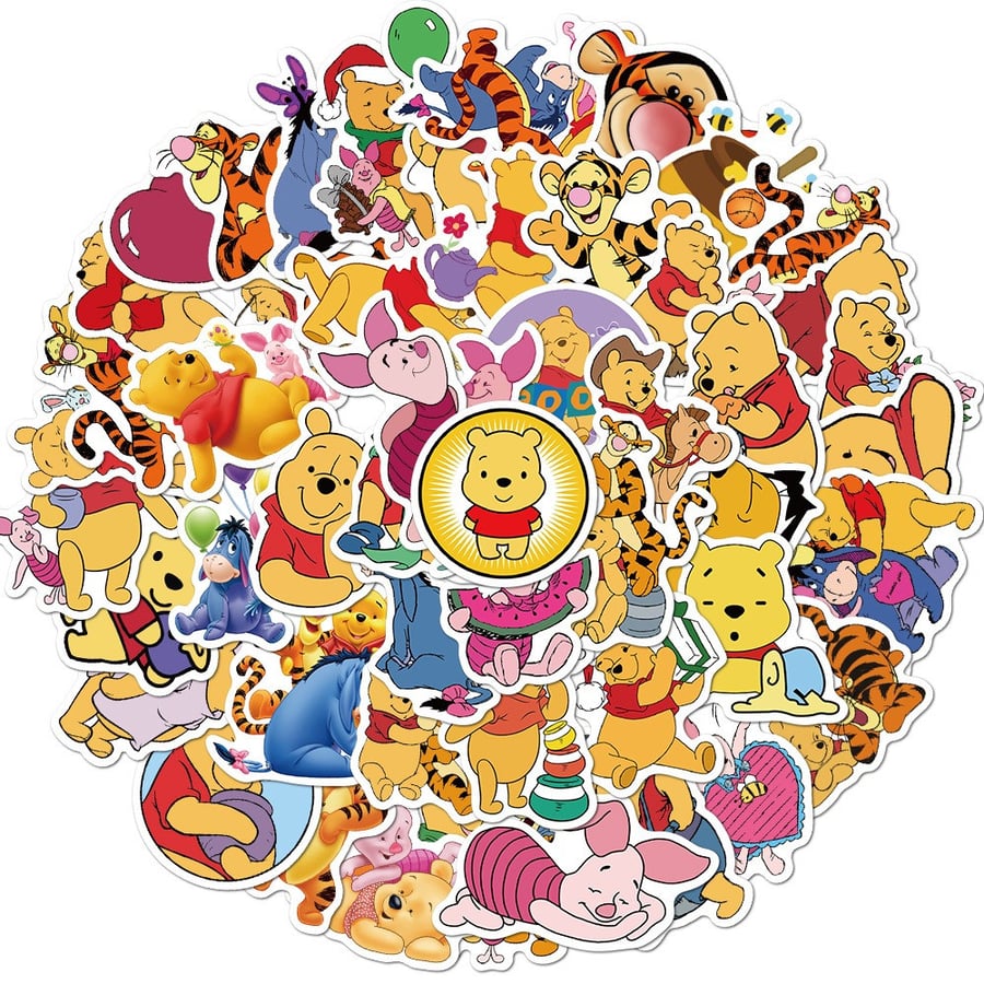 50pcs Winnie The Pooh Graffiti Stickers