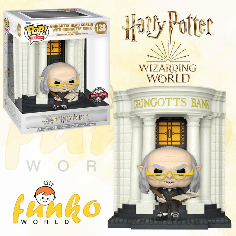 POP Deluxe: Harry Potter- Diagon Alley- Gringotts Bank w/Head (Exc)