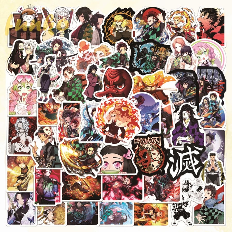 50pcs Demon Slayer Anime Graffiti Stickers