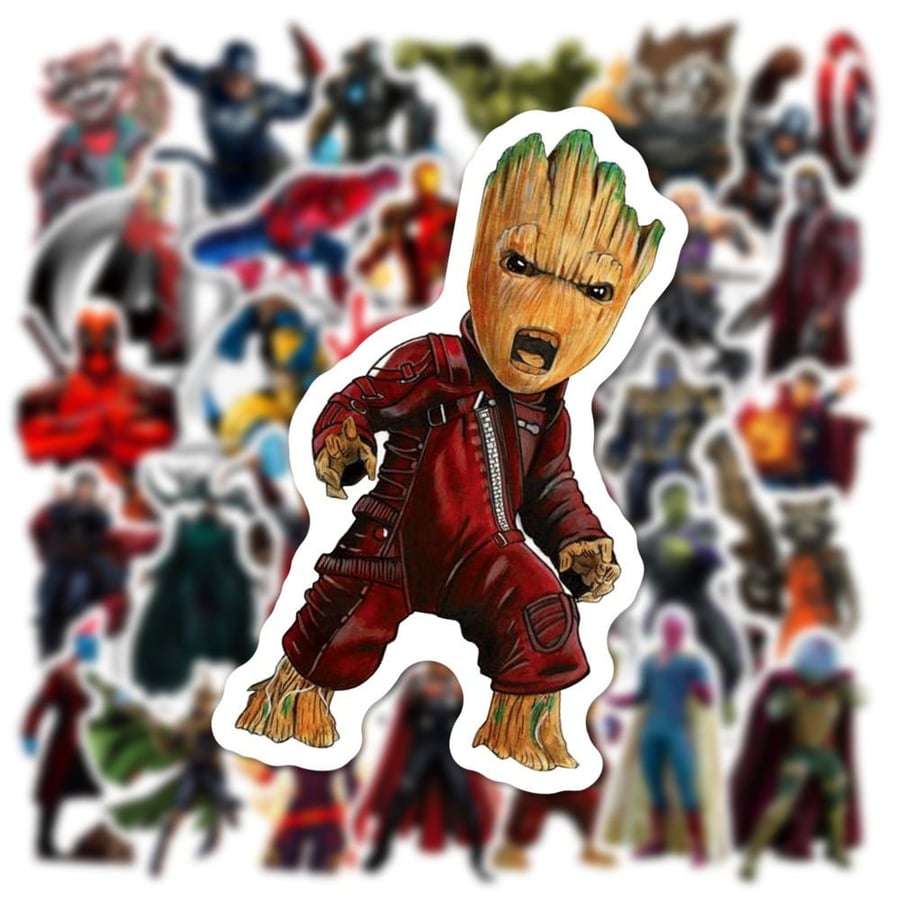 50pcs Marvel Superhero mashups  Graffiti Sticker