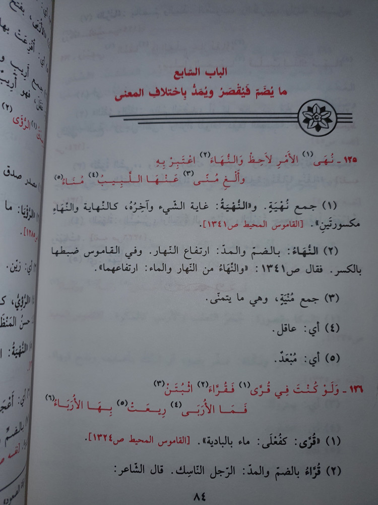 شرح نظم المقصور والممدود