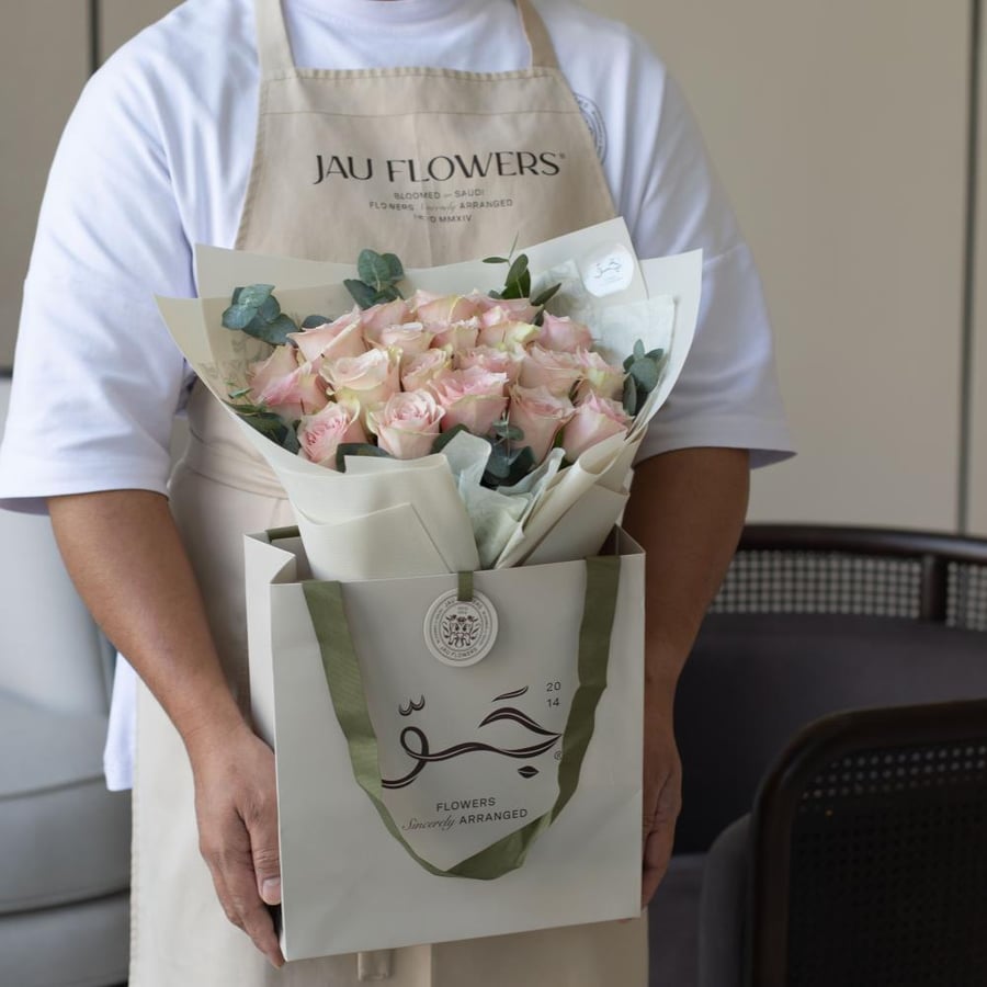 Bouquet of 20 pink roses