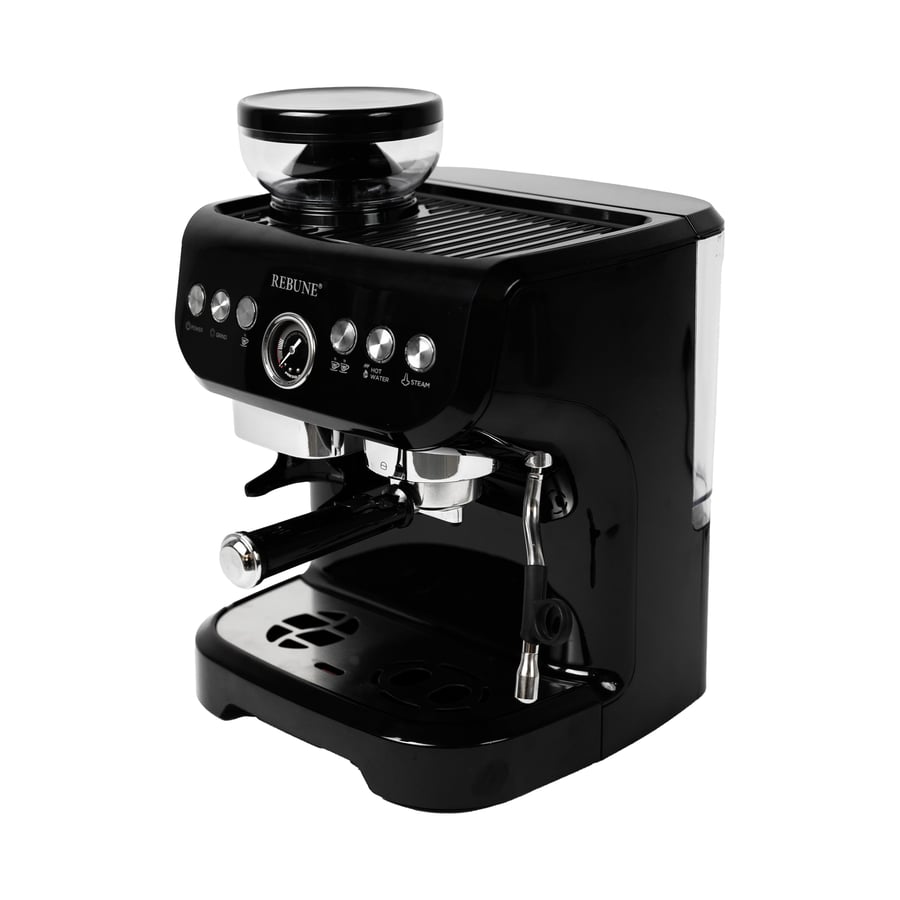 ريبون ماكينة قهوة اسبريسو 1450 واط - 1 لتر - 15 بار - أسود - RE-6-036