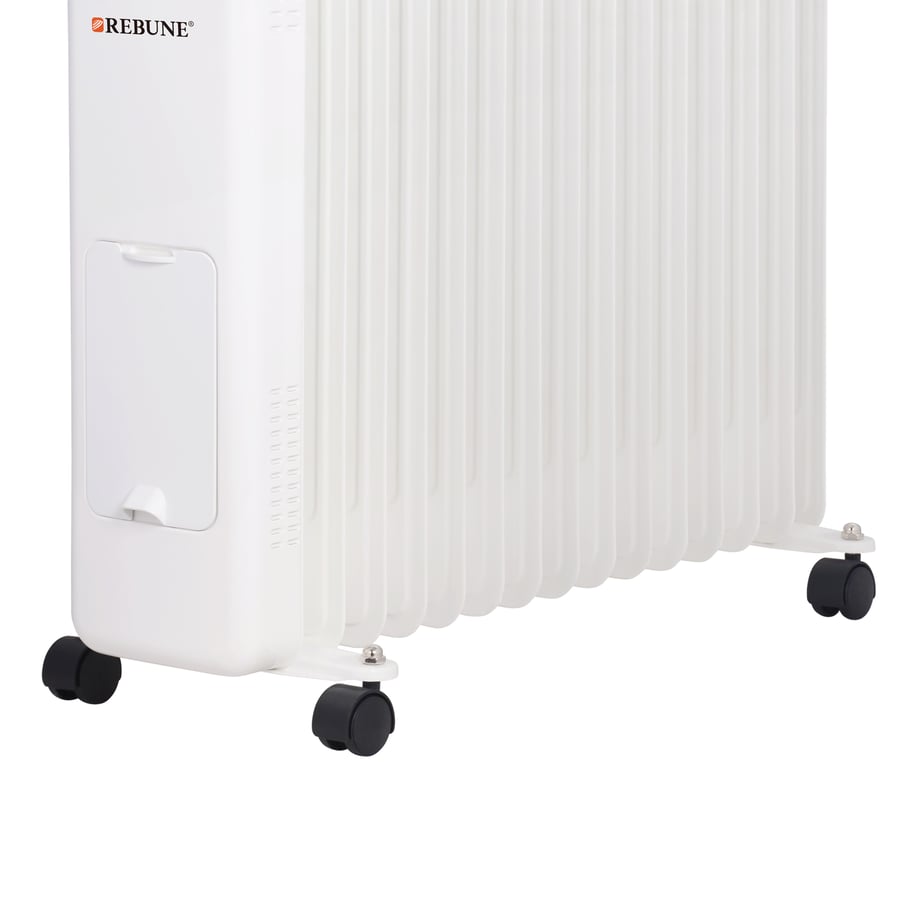 Rebune 15 Fin Oil Heater with Digital Display and Remote Control, 3 Heating Levels 2500W