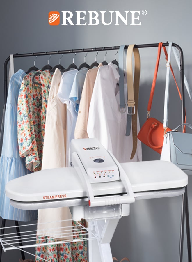 Steam Press Iron with Clothes Stand, 38 Inch, 2000 Watt