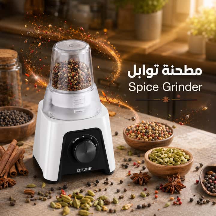 مطحنة بهارات مدمجة لطحن التوابل بكفاءة عالية