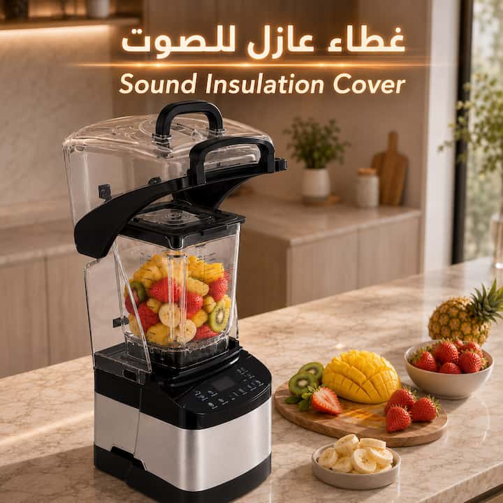 اقوى خلاط كهربائي بغطاء عازل للصوت لتجربة خلط أكثر هدوء