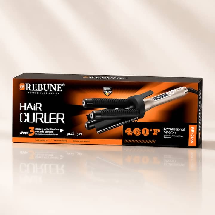 فير شعر ثلاثي ريبون RE-2166 بتصميم عملي وأنيق للاستخدام اليومي