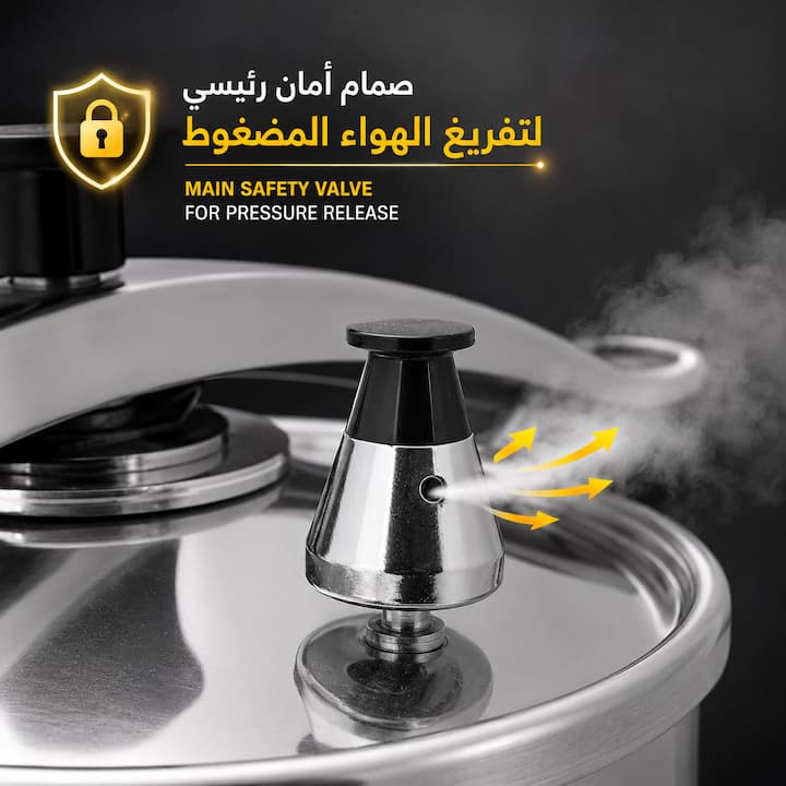 صمام أمان رئيسي لتفريغ الضغط في قدر الضغط ريبون