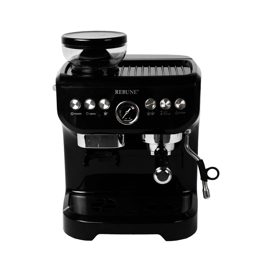 ريبون ماكينة قهوة اسبريسو 1450 واط - 1 لتر - 15 بار - أسود - RE-6-036