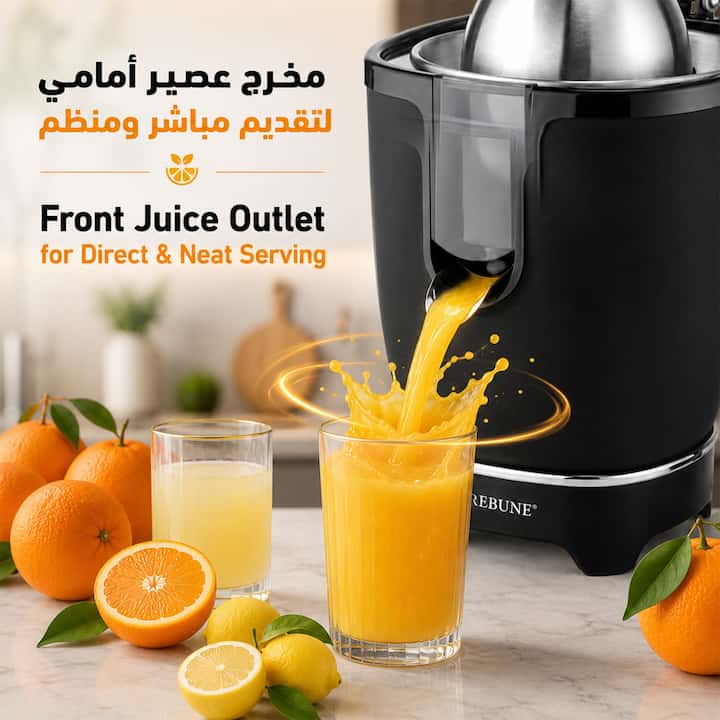 عصارة فواكه حمضية بمخروط مزدوج لمختلف أحجام الثمار