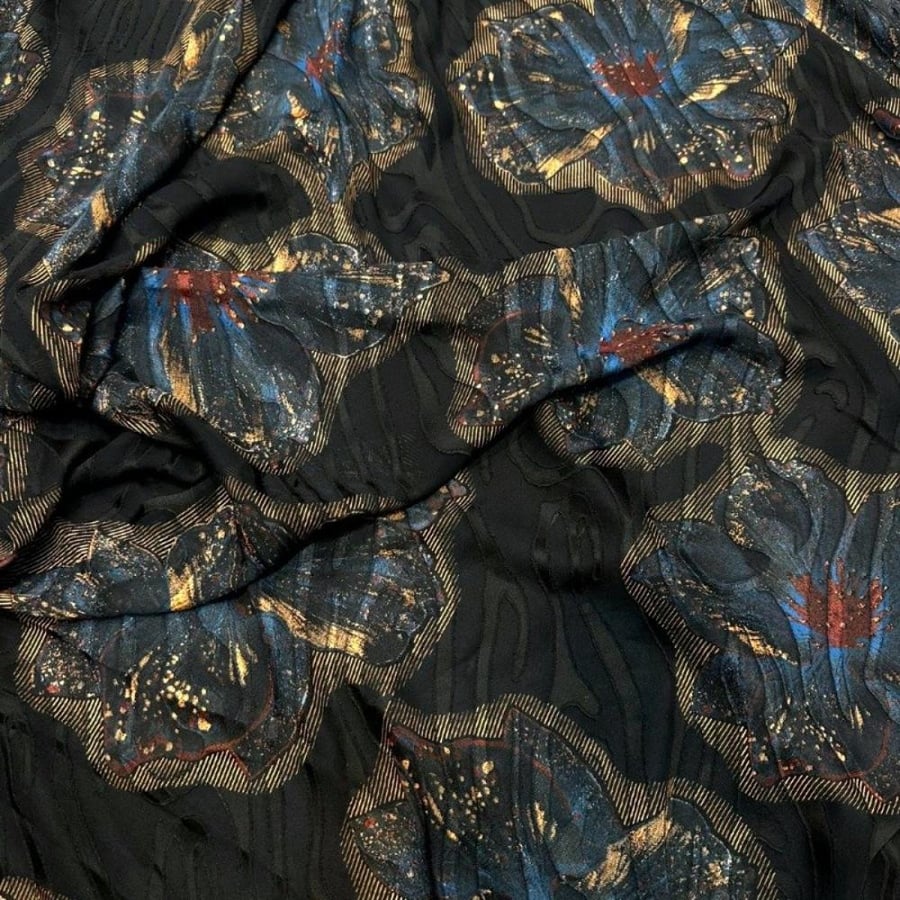 Indian chiffon floral apple width 58