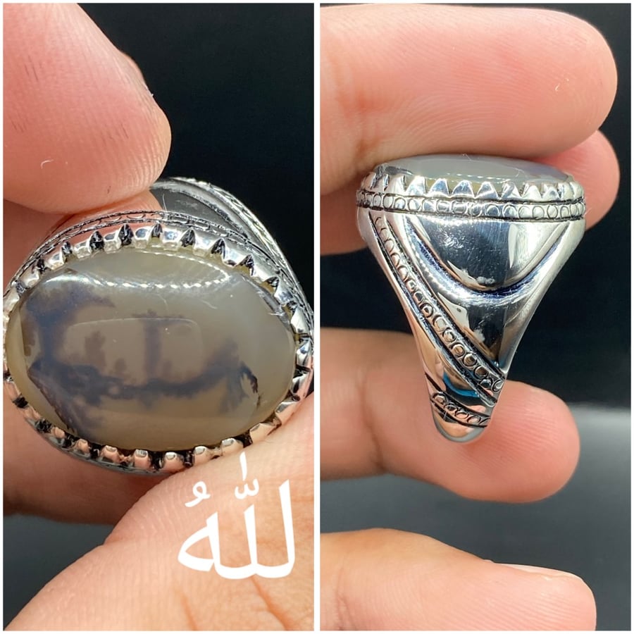 خاتم عقيق يماني مصور نادر