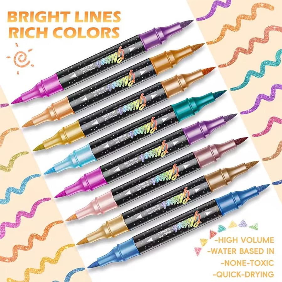 24 Luna in 12 marker pens with bright and strong colors and double tip