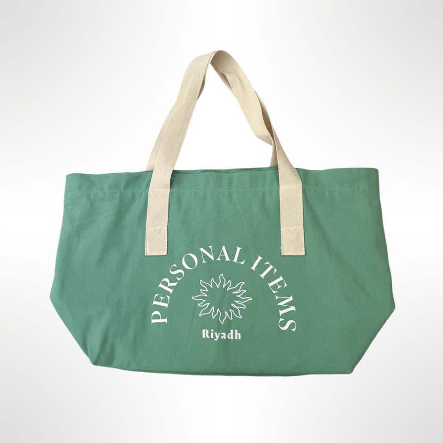 A bag made of thick cotton (green)