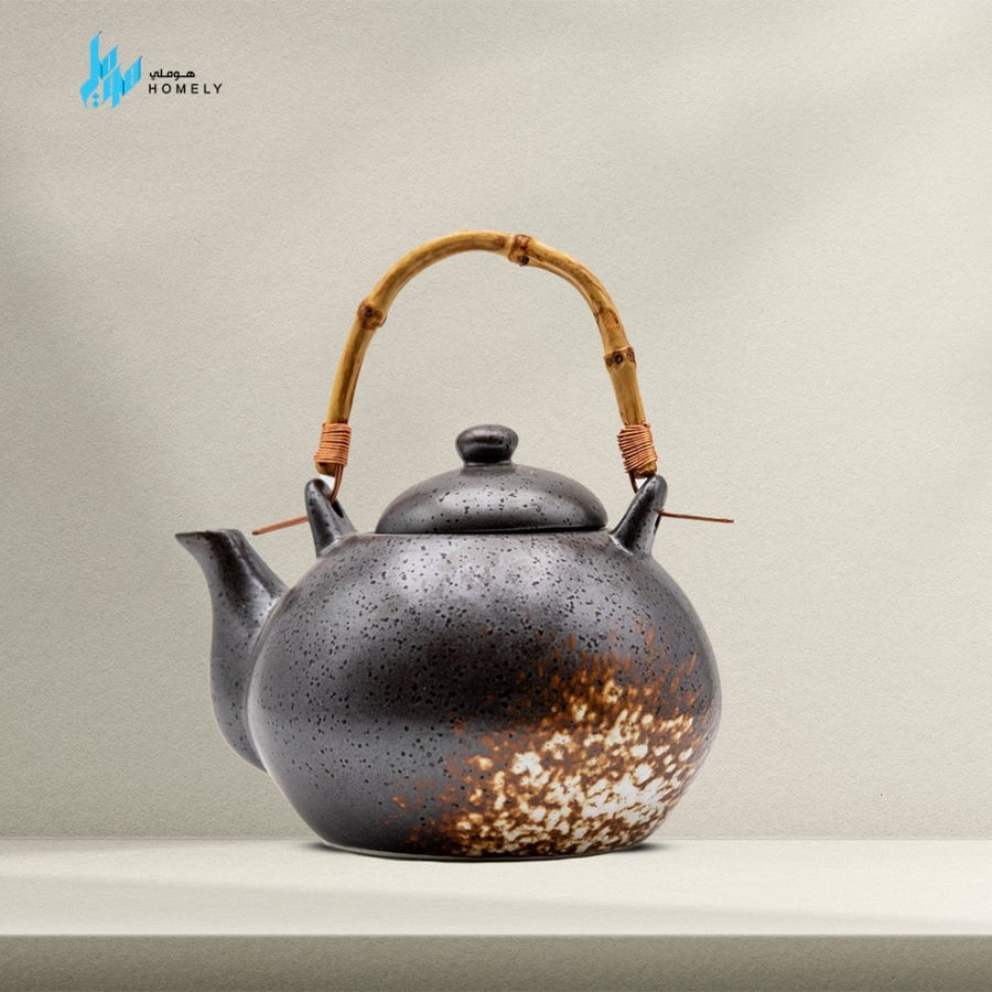 براد شاي بتصميم ياباني كحلي في بني