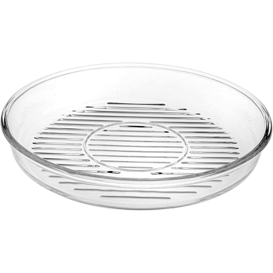 Oven trays single round large plain striped