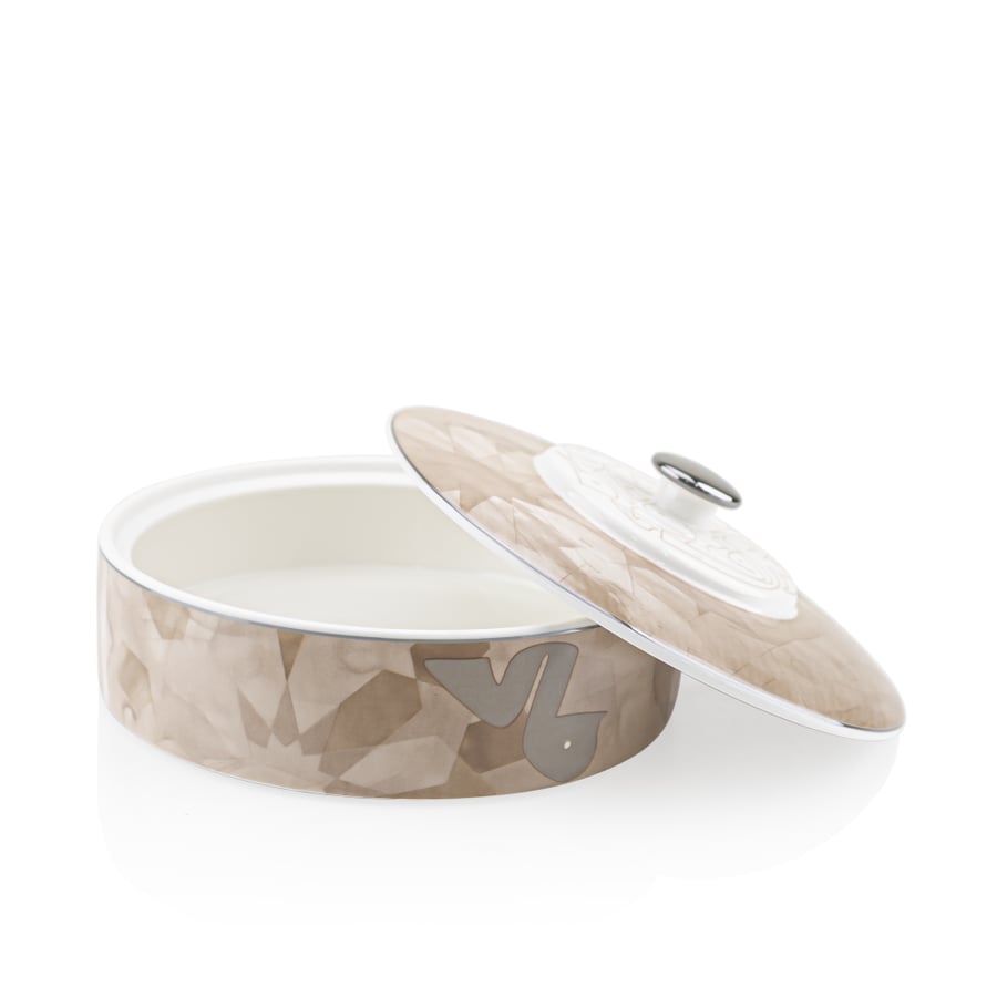 Ceramic date tray with lid