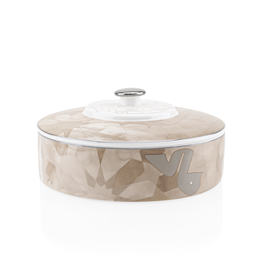 Ceramic date tray with lid